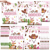 Falueqg Rodeo Party Favor Bags - 50 Pcs My First Birthday Rodeo Party Favors, 1st Cowgirl Treat Goodie Candy Bags for Baby Showe