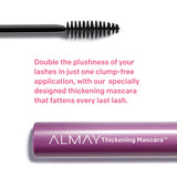 Almay Mascara, Thickening, Volume & Length Eye Makeup with Aloe and Vitamin B5, Hypoallergenic-Fragrance Free, Ophthalmologist T