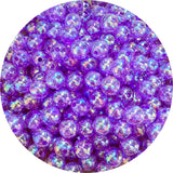 LIMAOLLY 400pcs 8mm Bubble Beads Acrylic Round Ab Beads Colorful Plastic Loose Spacer Beads for DIY Craft Making Necklace Bracel
