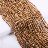 155pcs 2mm Natural Brown Picture Jasper Stone Loose Round Beads Gemstone Smooth Samll Spacer Beads for jewerly Making Bracelet N