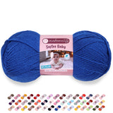Makromecity Softee Baby Yarn,%100 Premium Anti-Pilling Acrylic, 3.5 Oz, 273 yd (100gr/250 mt), Navy Soft Yarn for Crocheting and