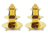 Beistle Metallic Cupcake Stands, 13.5, Gold, 2 Piece Pack