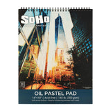 SoHo Urban Artist Fine Textured Professional Pastel Paper Pad - 140 lb. - 14x18 Acid-Free Fine Textured Canvas Paper with Glassi
