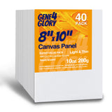 Canvases for Painting Super Value 8 x 10 inch-40 Pack, Artist Blank Canvas Boards- Oil & Acrylic Painting Canvas Panels