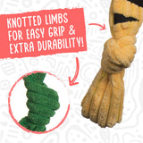 HuggleHounds Knottie Plush Dog Toy - Stuffed Animal Toy, Puppy Toys, Squeaky Dog Toy for Small, Medium & Large Dogs, Durable Plu