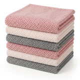 6 Pcs Waffle Weave Microfiber Towel, Professional Barista Towels Coffee Cleaning Accessories, Washable Microfiber Dish Cloths, R