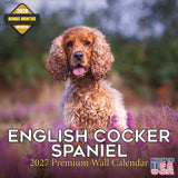 English Cocker Spaniel Calendar 2027 - 16 Month Dog Wall Calendar, Monthly Planner, Large Writing Blocks, Thick No Bleed Paper,