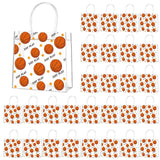 AUGSUN Basketball Themed PVC Clear Tote Bags, 28 Pack Basketball Gift Bags with Handles, Sport Snack Bags for Party Favors, Snac