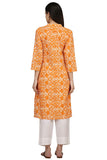 Gosriki Women'S Cotton Kurta (Kur190020-Xl_X-Large_Orange),Orange,,B07QJTZD5W