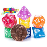 Gate Keeper Games Mighty Tiny Dice: Rainbow Bits - 7 Piece Rpg Dice Set, 12Mm Resin Dice Set, Gate Keeper Games, Roleplaying, Cu