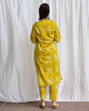 Gosriki Women'S Rayon Viscose Anarkali Printed Kurta With Pant (Bazooka Yellow-Gs_L_Yellow_Large),Yellow,,B0DX26XMTX