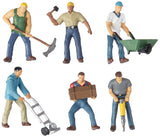 Bachmann Trains - Figures - Construction Workers (6Pcs/Pk) - Ho Scale