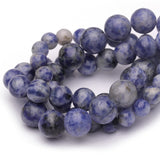 Chicager 6mm Natural Stone Beads for Jewelry Making,Blue Sodalite Polished Smooth Round Gemstone Beads for Bracelet Necklace 15