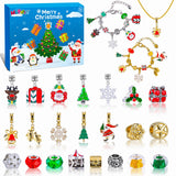 Advent Calendar Bracelets 2025, 24-Day Christmas Countdown with DIY Charm Bracelets & Necklace Set, Ideal Advent Calendar 2025 T