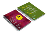 Askprints A5 Notebook (Unruled Wire Bound Spiral Notebook, Red & Green Color, .210 X 148 Mm Pack Of 2 Pcs)