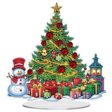 MEIYUDA Christmas Diamond Art Tabletop Kits, DIY Christmas Tree Special Shaped Crystal Desktop Diamonds Painting Ornaments for A
