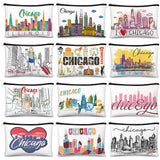 Reginary 12 Pcs City Souvenir Gifts Texas State Gifts Chicago City Souvenirs California Makeup Bag Paris San Francisco Alaska Zi