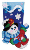 Tobin Snowflake Snowman Felt Stocking Kit, 18, Multicolored