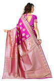 Sugathari Womens Banarasi Saree Pure Kanjivaram Silk Saree Soft New Ladies 2023 Design Wear Pattu Sarees Latest Cotton Party Sari Collections With Blouse Piece For Wedding Sadi (Sam Pari-20-Rani)