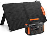GRECELL Portable Solar Generator 500W with Solar Panel 100W, Portable Power Station 500W AC Outlet, Solar Panels 21.5V 5.5A for