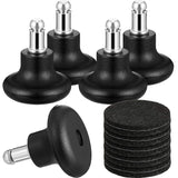 Outus 5 Pieces Bell Glides Replacement Office Chair Wheels Stopper Office Chair Swivel Caster Wheels Stool Bell Glides with Sepa