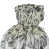 Plutus Brands Rabbit Fur Throw Pillow, 108 X 90, Ivory/Gray
