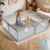 Deeteck Baby Playpen 79x71 - Extra Large Playpen for Babies and Toddlers with 2 Handle - Baby Fence Play Area Safety Center for