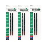 Schmidt Safety 888 Ceramic Rollerball Broad Point 1.0mm Plastic Tube, Black, 6 Pack Blister (SC58173)