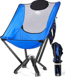 MTRVR Folding High Back Camping Chairs, Support 600 LBS, Portable Chair for Camping with Headrest Pillow, Heavy Duty Camping Cha