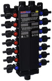 Viega 50143 - 1/2-Inch PureFlow Zero Lead Poly Alloy PEX Crimp Manabloc With 14 Ports - 8 Cold 6 Hot