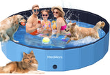 Meowant Extra Large Dog Pool Foldable 87'', Hard Plastic Dog Swimming Pool Kiddie Pool, Collapsible Dog Pet Bath Pool, Portable
