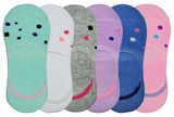 Me Stores WomenS GirlS Solid Socks Loafer Socks No Show Socks With Silicon Support Polka Dot Design (6 Pair)