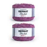 Bernat Blanket Ombre Dusty Rose Ombre Yarn - 2 Pack of 300g/10.5oz - Polyester - 6 Super Bulky - 220 Yards - Knitting/Crochet