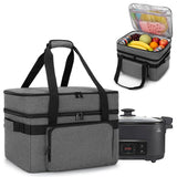 LUXJA Slow Cooker Carrier Bag for Hamilton Beach 68 Quart Oval, Gray