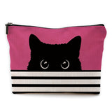 Yomisex Black Cat Makeup Bag - Cat Mom Gifts, Small Cosmetic Bag For Purse