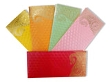 Accuprints Pack Of 10 Envelopes, Colourful Designer Shagun Lifafa/Money Gift Envelope With Golden Ambi For Gifting Money, Invita
