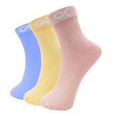 Xjarvis Malibu Ankle Socks For Women & Girls Soft Breathable Comfortable And Durable Perfect For Sports Running Cotton Socks For Daily Casual Wear Pack Of 3 (Pink Purple Yellow,PINK | PURPLE | YELL,,B0C5DWNZDQ