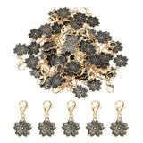 Patikil Flower Crochet Stitch Markers, 50 Pack Metal Knitting Markers Cherry Blossom Removable Lobster Clasp Charm Locking Cute