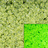 100 Pieces Bohemian Crystal Glass Beads, 4mm Faceted Fire Polished Round, Fluorescent Uranium Yellow-Green,