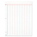TOPS 3619 Data Pad w/Numbered Column Headings, 11 x 8 1/2, White, 50 Sheets