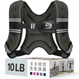 Zeerun Weighted Vest for Women & Men with Reflective Stripe and Adjustable Buckle, Comfortable & Durable Rucking Vest for Walkin