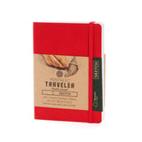 Pentalic 4 x 6 Pocket Sketchbook Traveler Journal, 160 Pages, Red