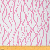 Erosebridal Girls Pink Fabric by The Yard,Modern Abstract Line Upholstery Fabrics,Aesthetic Stripe Decorative Fabrics,Contempora