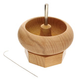 The Beadsmith Spin & String Mini Bead Stringing Wooden Spinning Wheel with Needle 3.75 high,4 Diameter Quickly & Efficientl