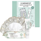 The Honest Company Babe's Clean Bum Gift Set | Diapering + Newborn Essentials | 99% Water Wipes (60 ct), Diaper Rash Cream (2.5