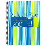 Pukka Pad Stripes Notebook A4, Blue, 200 Pages, Ruled, 80Gsm, Perforated