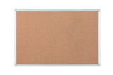 Ayda Cork Bulletin Board, 24 X 36, Aluminum Frame