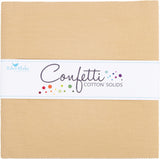 Confetti Cotton Solids Palomino 42 10-inch Squares Layer Cake Riley Blake 10-120-PALOMINO-42