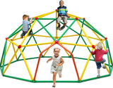 Zupapa 10FT Climbing Dome, Outdoor Wide Door Dome Climber for Kids Supporting 1000 lbs, Easy Assembly Playground Jungle Gym Back