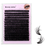Lash Clusters 50D Wispy Individual Lashes 280PCS 3D Volume Lash Extensions 10-18mm Natural DIY Cluster Lashes for Beginners(50D,